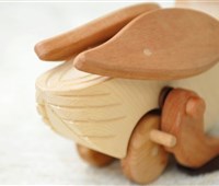 Ducky:   Verwendete Holzarten: Körper: Ahorn; Räder: Rotbuche; Flügel, Schnabel und F