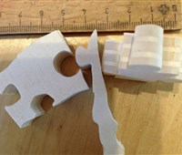 Kuh - Puzzle Pappel Natur:   Entzückendes Mutterkuh - Kalb Ensemble aus unbehandeltem Pappelholz.   Das